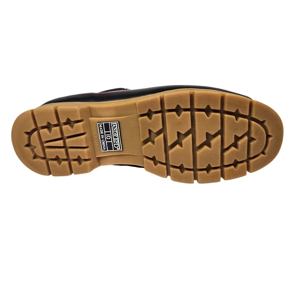 Lands' End Tan and Black Duck Boots